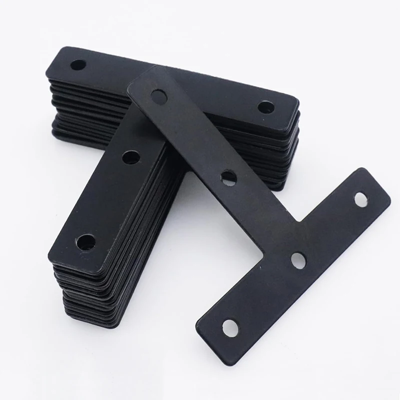 10pcs T Flat Shape Braces Corner Bracket, (1.6/ 2/ 2.4/3.2 inch) Decorative Corner Brackets Mending Plate with screws