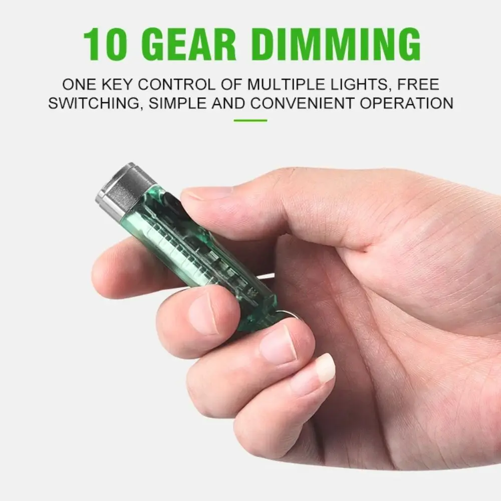 Multi-function Mini EDC LED Flashlight Portable Keychain Light MagneticTorch USB Rechargeable Uv Lamp Emergency Camping Lantern