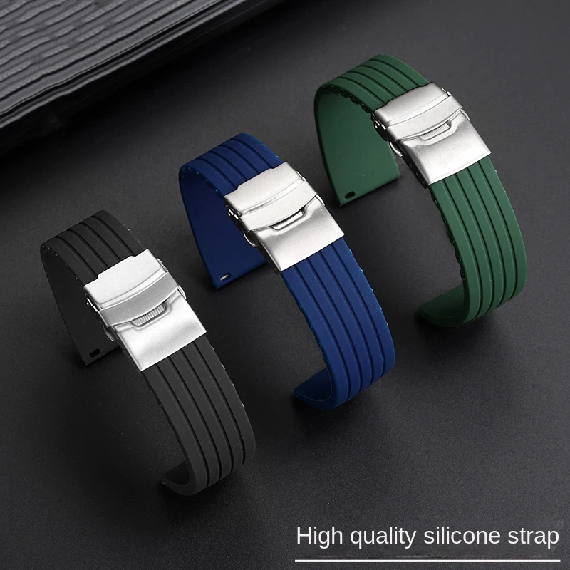 Waterproof Sports Silicone Strap for Mido Seiko Citizen IWC Tissot Universal men 20mm 22mm Watch Band Water Ghost Bracelet Bands