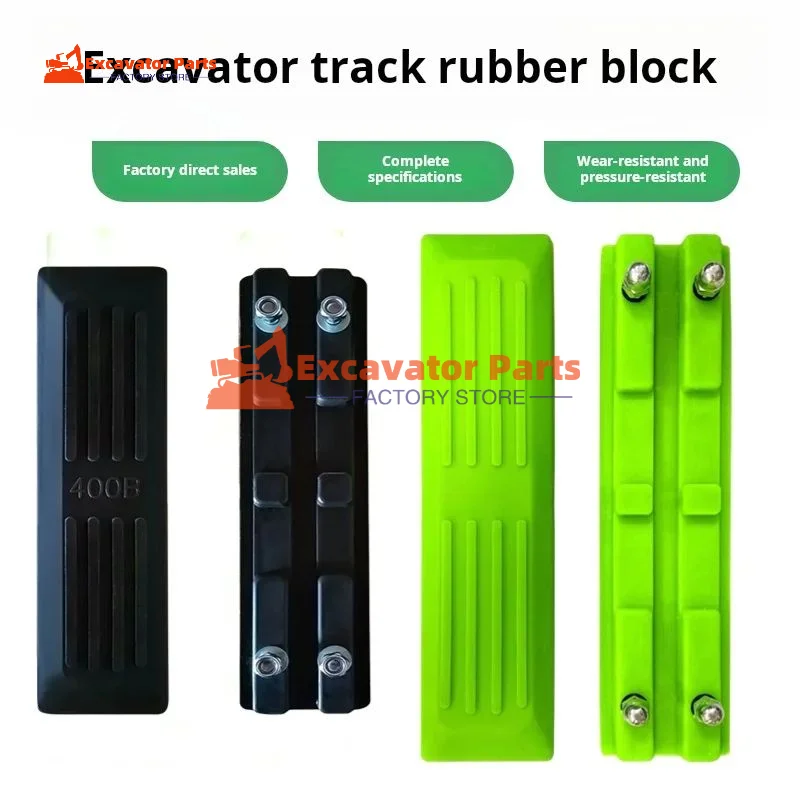 For Vo-lvo ec 55 Kobelco bamboo 60 Foton Lovol FR 65 XCMG X 5 track shoes rubber block chain plate rubber mat Excavator Parts