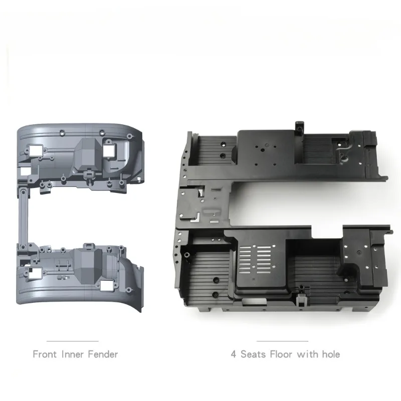 Plastic Interior with Large Bottom and Front Wheel Cover for 1/10 RC Crawler Car AXIAL SCX10 Traxxas TRX4 Jeep Chevrolet K10