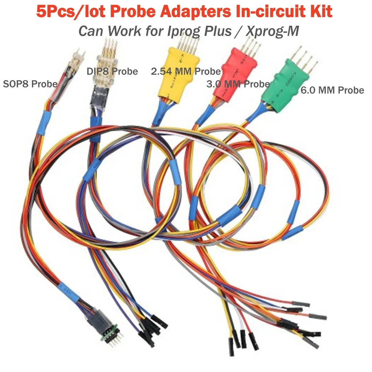 

5 шт./лот адаптеры для зонда в схеме DIP8 SOP8 Denso Pins для чтения и записи ECU может работать Iprog Plus Xprog ECU инструмент для программирования