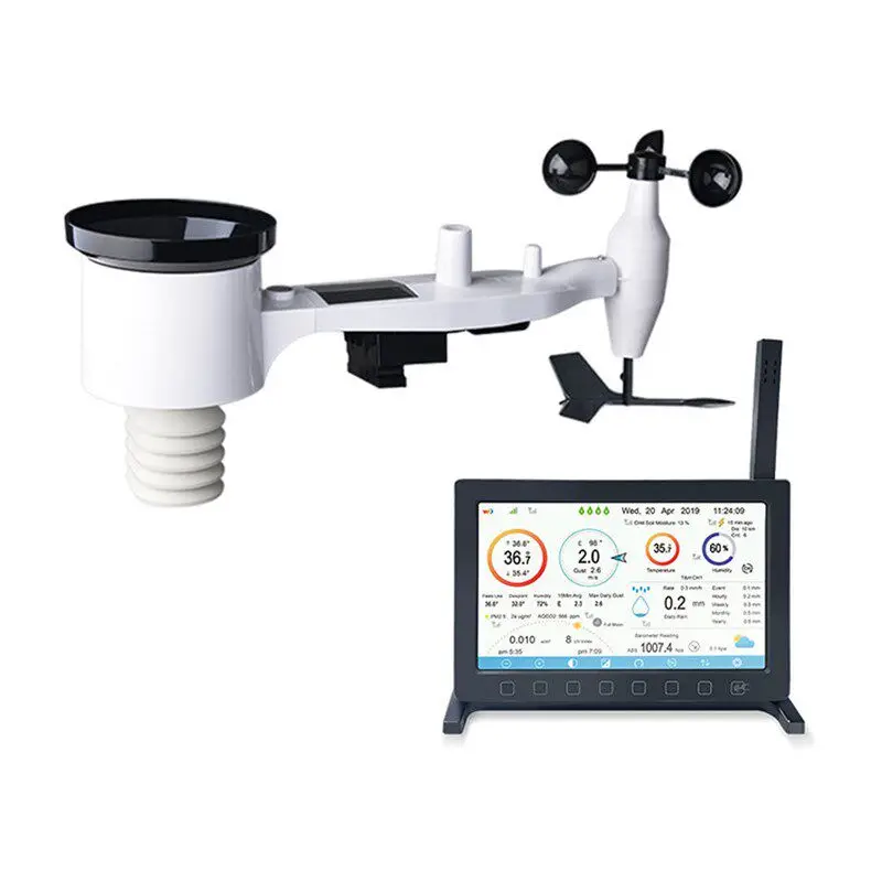 Weather station, wind speed, wind direction, rainfall, temperature, humidity, air pressure, light, wifi