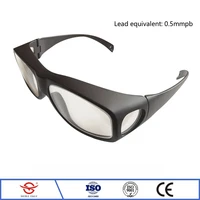 Protección radiológica 0,5/0,75 mmpb gafas de plomo rayos X protección de rayos gamma gafas de plomo protectoras integrales ligeras