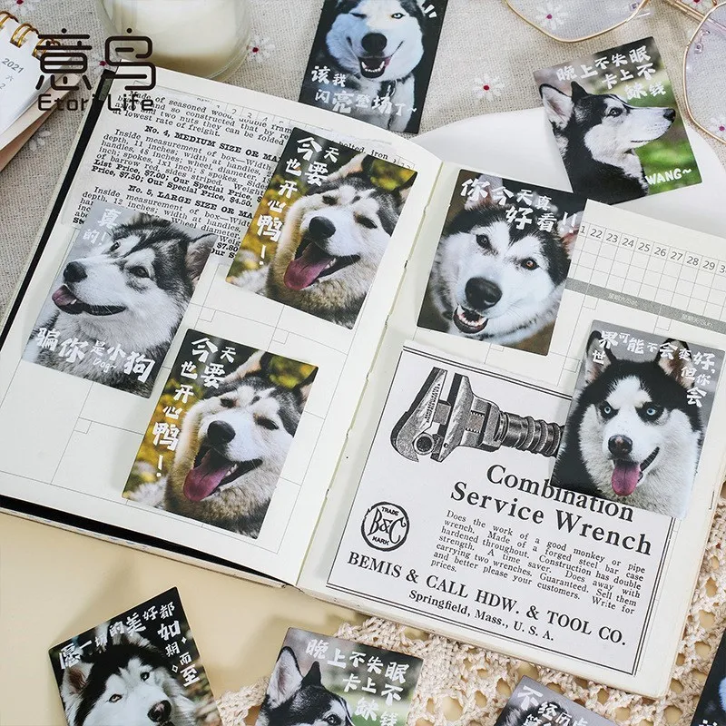 30 Pcs Washi Stickers Cute Dog DIY Decorative Journal Sticker For Scrapbooking Diary Planner Craft Album Notebook Collage