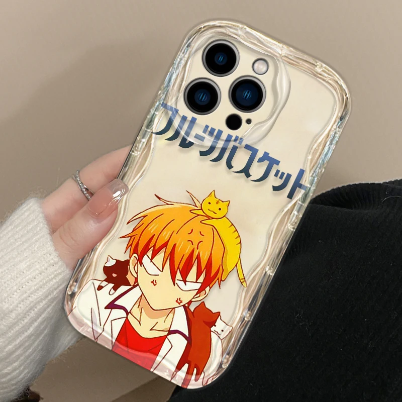 Fruits Basket Anime Comics Cover For Apple iPhone 15 14 13 12 11 Pro X XR XS Max Plus 8 7 Plus SE Wave Oil Phone Case