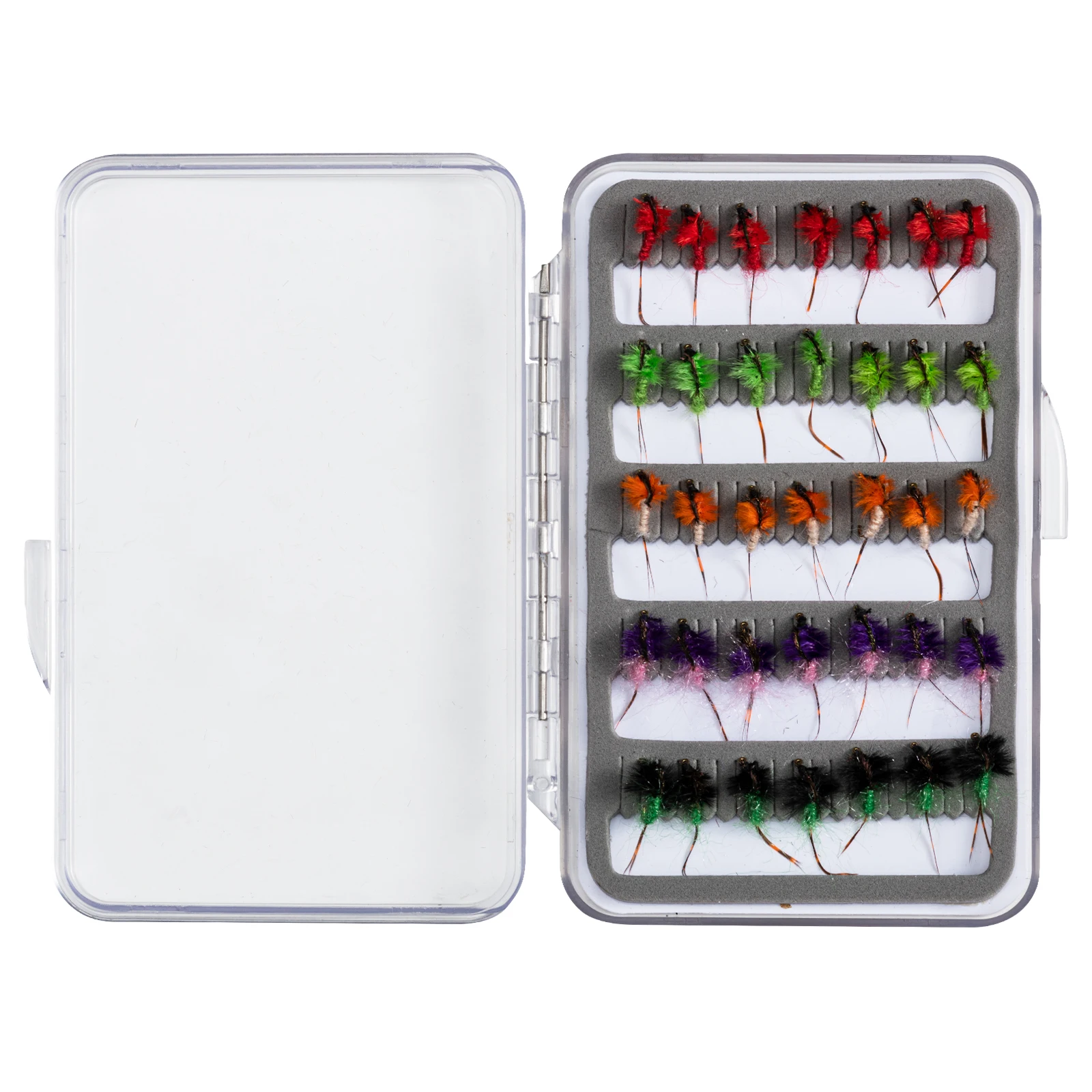 Goture Trout Fly Fishing Flies Collection Flies Dry Wet Nymph Streamers Fly Assortment with Fly Box Flyfishing Fly Lures Kits