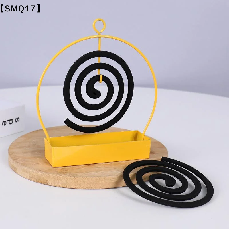 Supports à encens, cadre de brûleur d'encens en spirale, support en fer pour spirales anti-moustiques, support moderne pour encens répulsif pour la maison, la chambre et la terrasse【SMQ】