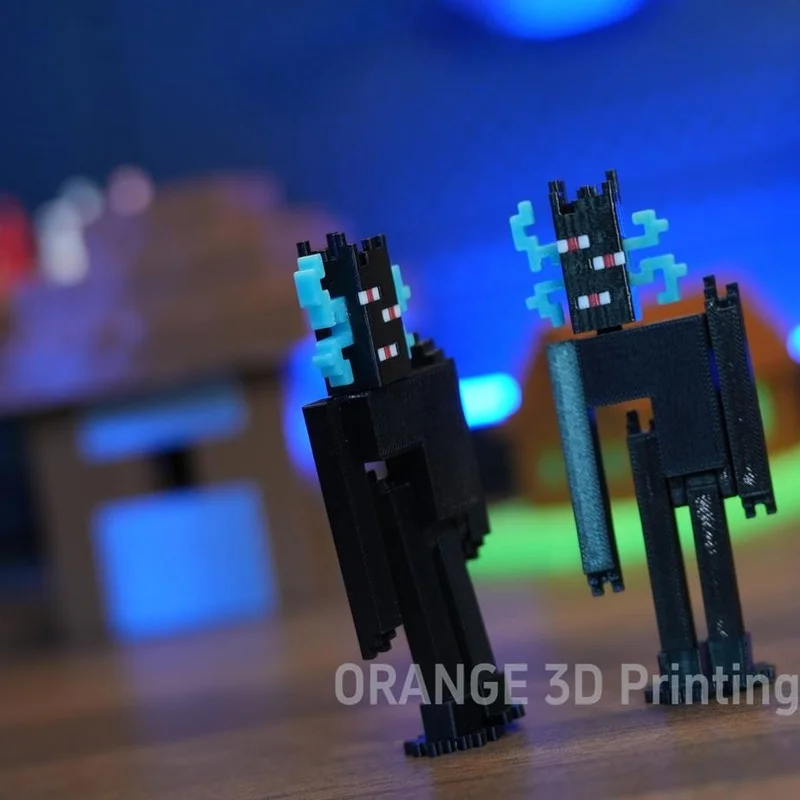 ثلاثية الأبعاد مطبوعة MC بكسل نمط لعبة تمثال نموذج غرفة الديكور الفني اليدوية تتحرك دمية تحصيل تذكارية ديكور المنزل