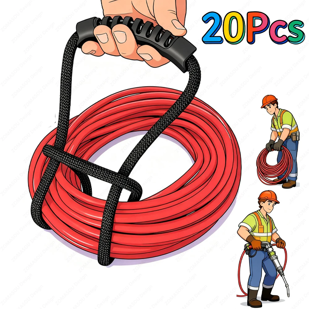 20-1Pcs Extension Cord  Hose Holder Organizer Storage Straps with Handle Cable Ties Vacuum Hose Holder for Home Garage Boat