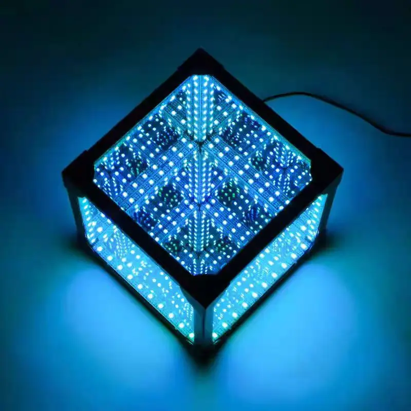 3D  Cube Abyss Lamp Desktop Atmosphere Lamp Creative Cool Fantasy Gaming Decorative Atmosphere Lamp Streamer Gaming Lamp