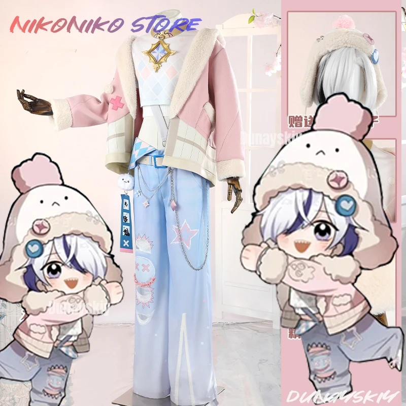 لعبة العالم الجديد كرنفال بليد كوسبفريه زي ثنائي الأبعاد كول طويلة الأكمام سترة الجينز مجموعة أنيمي الزي للجنسين الزي البدلة