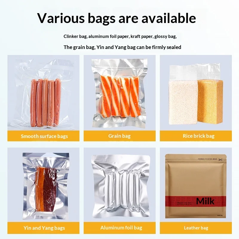 DZ260A Desktop Vacuum Packaging Machine Dry Wet Dual-use for Home Use Dried Fruit Tea