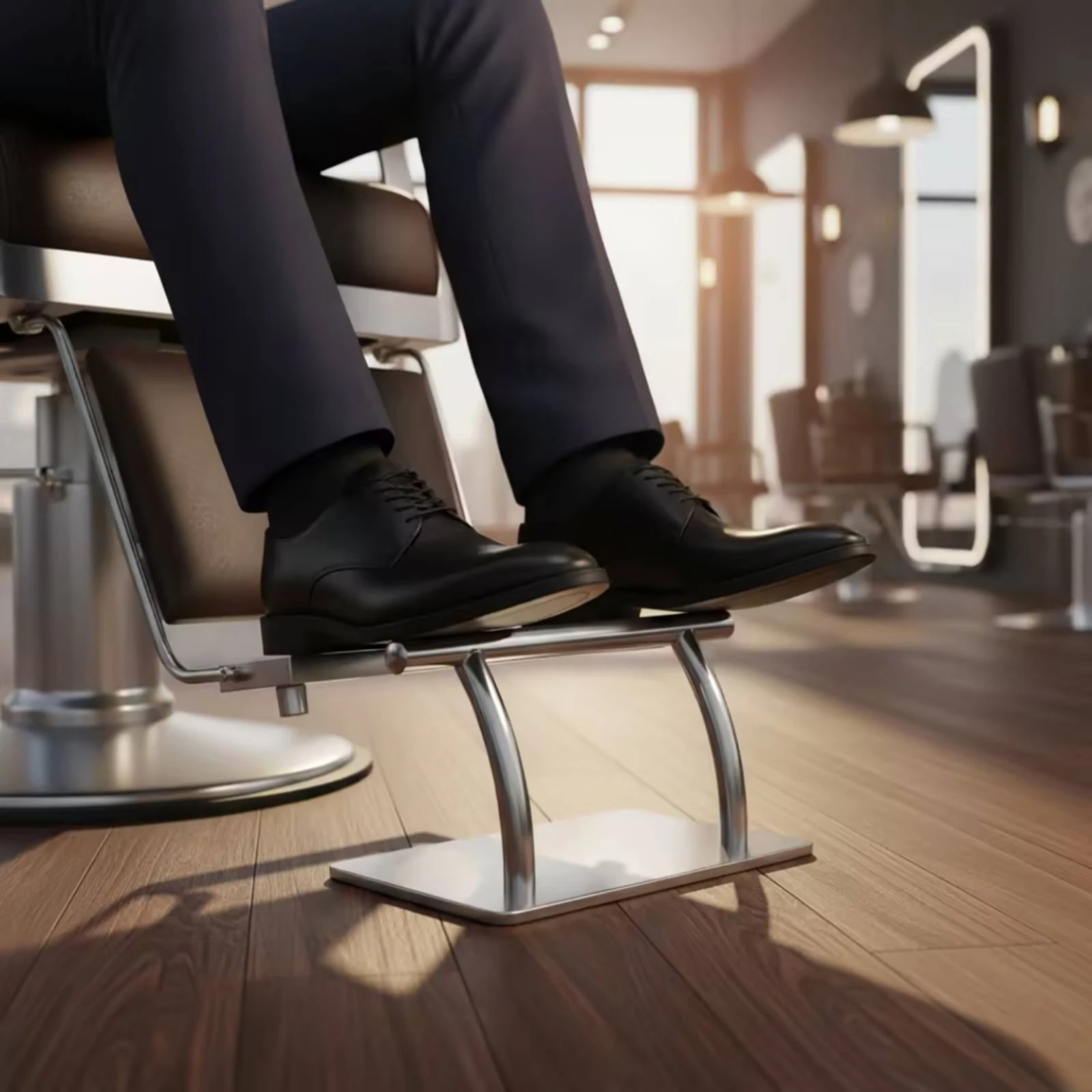 Salon Footrest Polished Barber Chair Footrest Footplate Sturdy Hardware Long-Lasting for Barbers, Barbershop