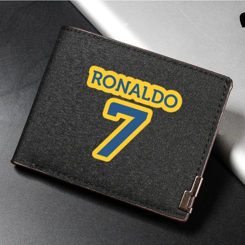 

Football Star Series Men's Short Wallets Ronaldos Thin Business Foldable Purse CR7 Money Credit Card Holder Bag Birthday Gift