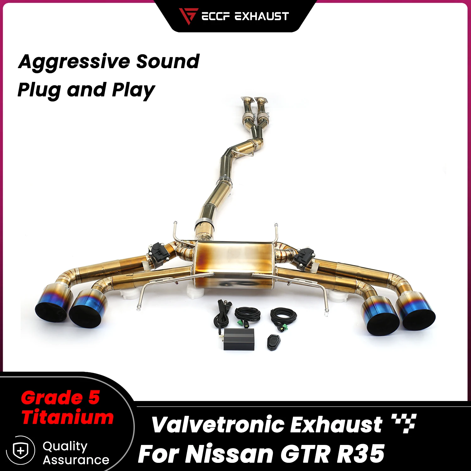 

Sporty TItanium Valvetronic Catback Exhaust With Y Tube for Nissan GTR R35 Unleash True Exhaust Performance Easy Installation