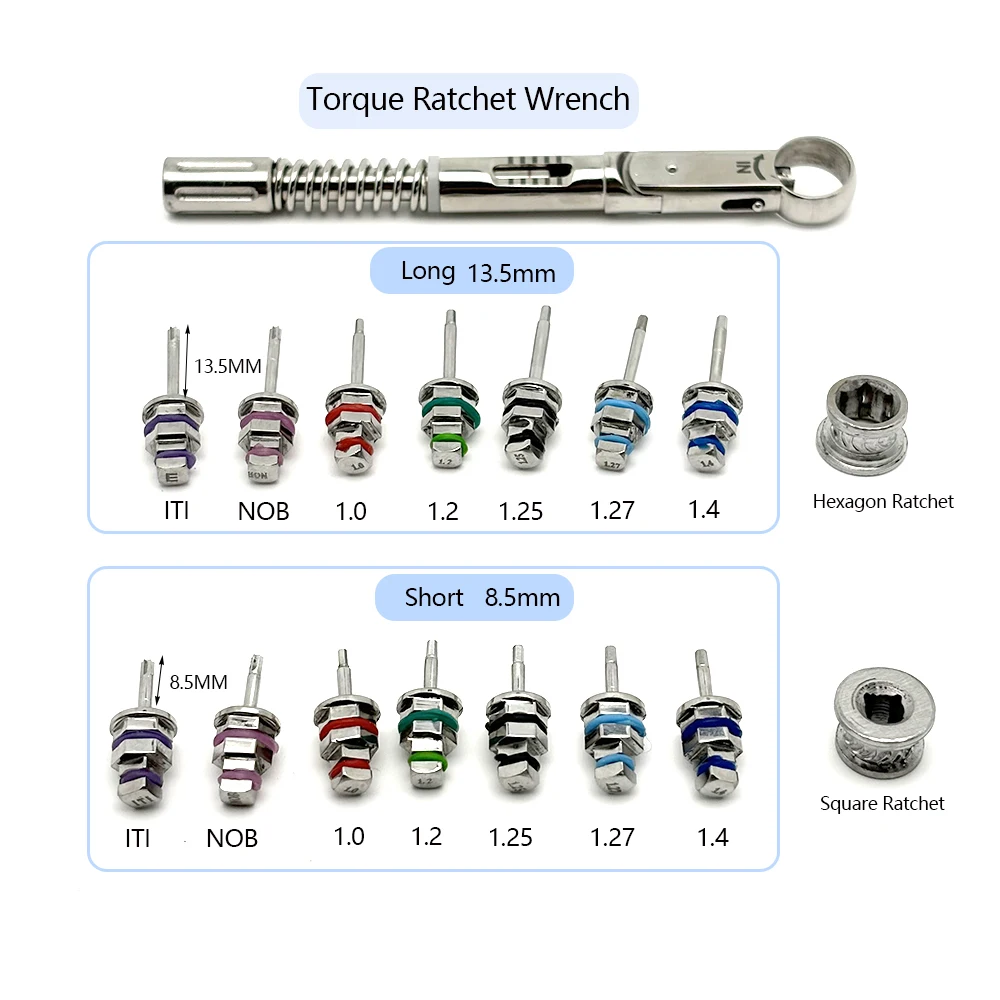 Dental Implant Torque Kit Screwdriver Wrench Prosthetic Restoration Ratchet Dentistry  Universal  Implantology Prosthetic Tools