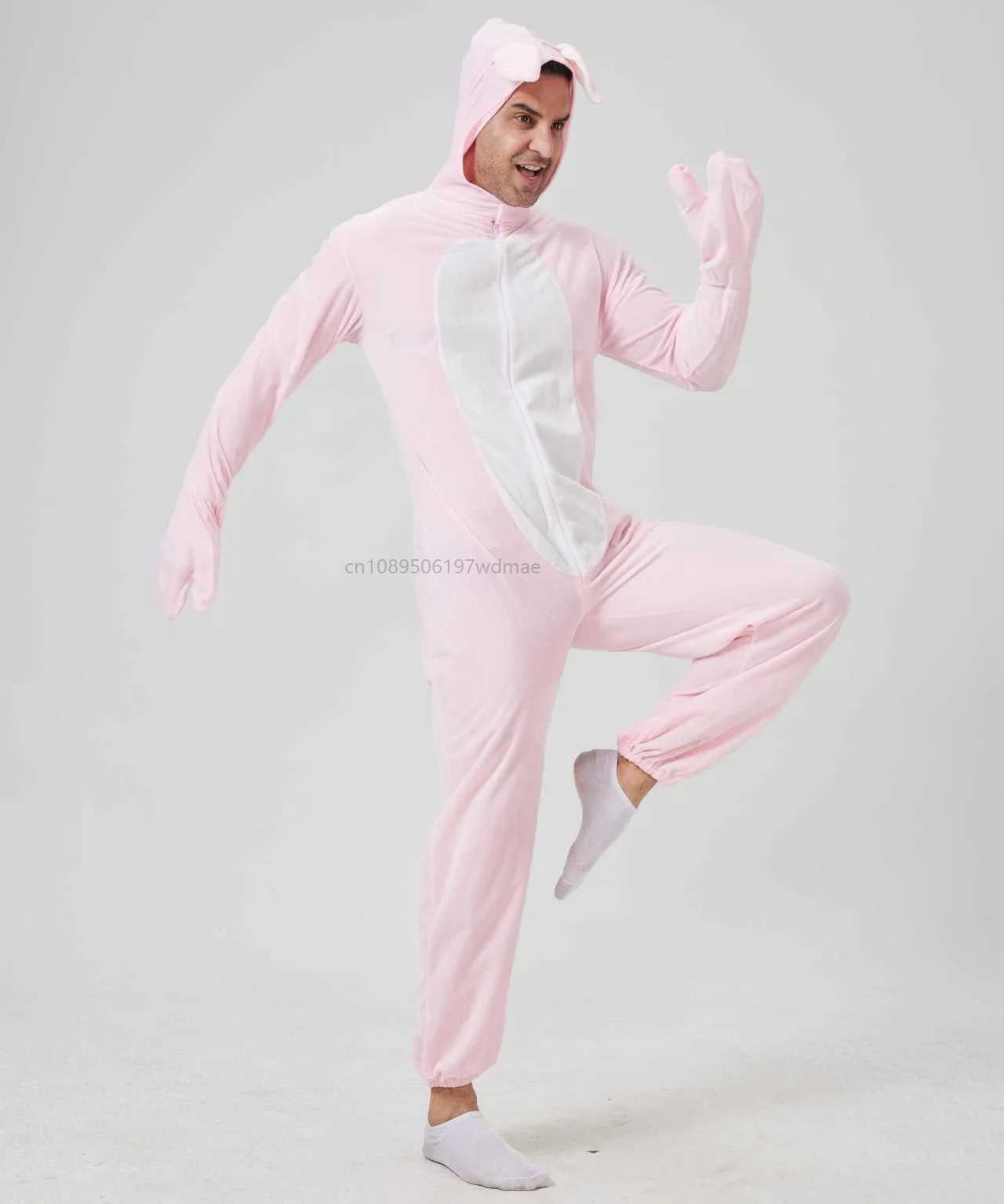 

Pink Bunny Large Rabbit Cosplay Costume for Men And Women Cute Animal Masquerade Party Easter Day Costume