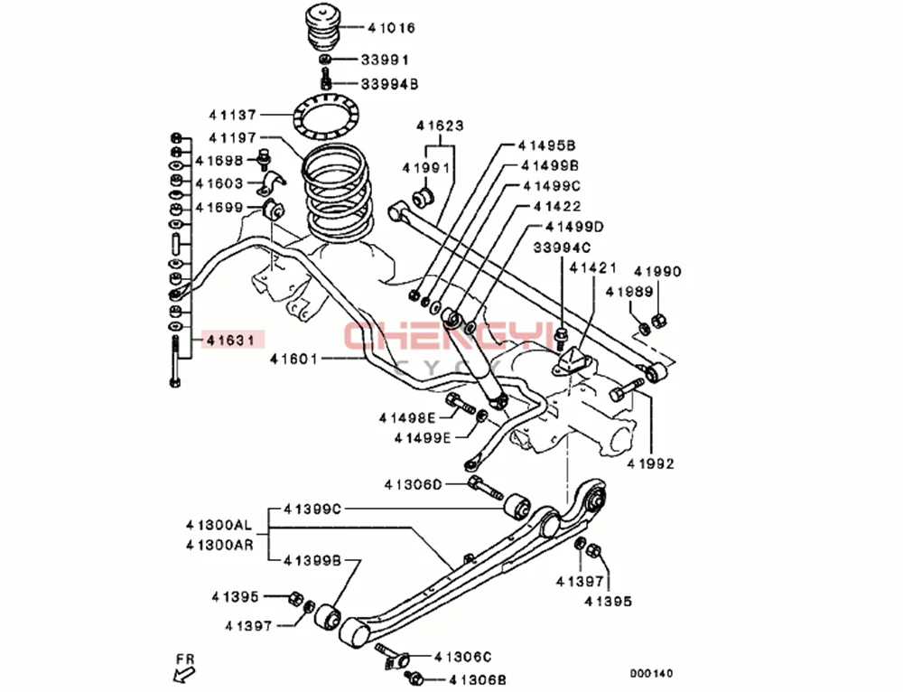 Rear Suspension Stabilizer Bar Repair Kit (Small Link) For Mitsubishi Pajero Montero Sport KG4 KG6W KH4W KH6W KS5W KR5W 4056A138