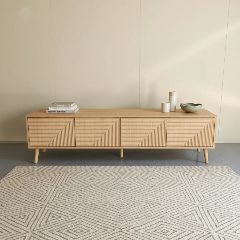 xx-Modern Special Line Design Home Storage Cabinet 3 Doors Buffet Cabinet Sideboard for Living Room^
