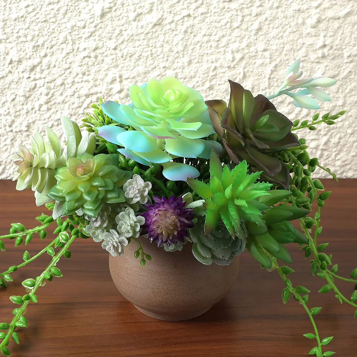Artificial Succulent Plants, Fake Decorations Fake Succulents, Large Quantity and Long Length Succulent Pack of 17