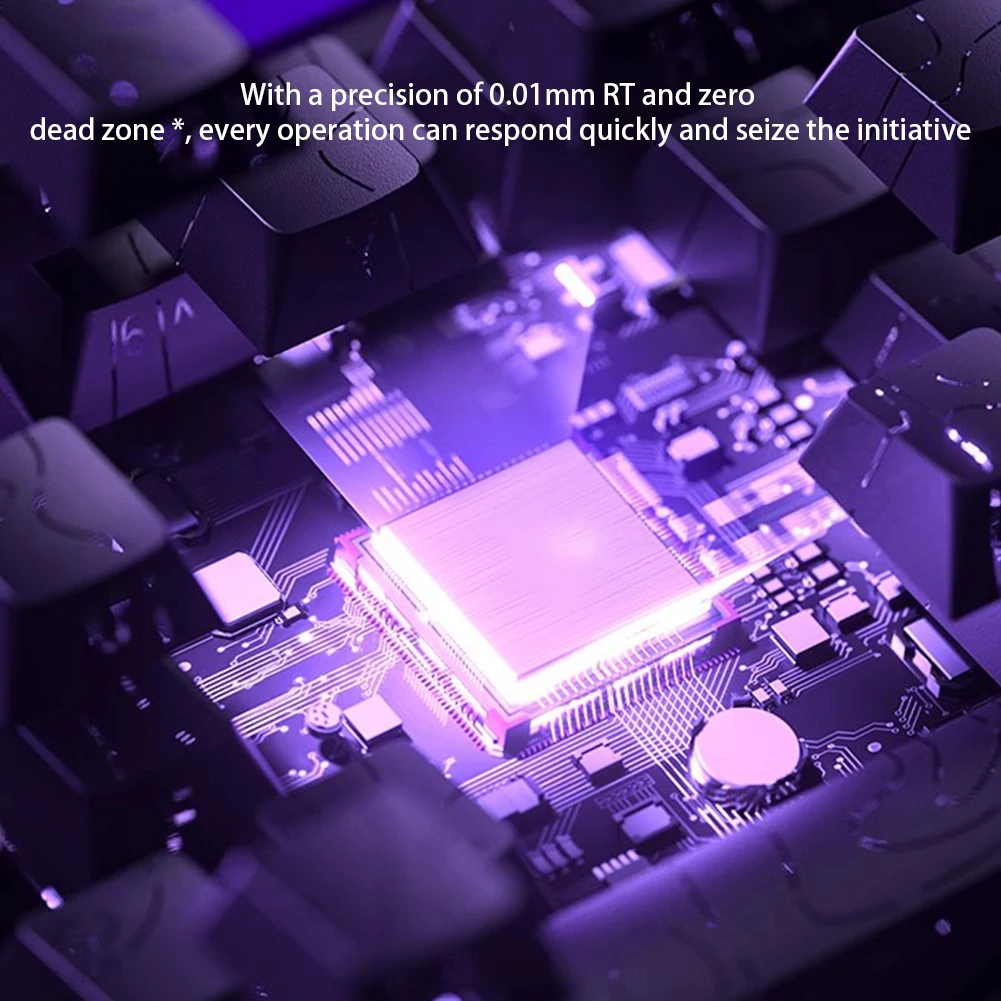 HERO 68HE Teclado para jogos com fio Ultra Gaming Teclado magnético 8000Hz RGB Hot Swap Esports Teclado mecânico para PC laptop