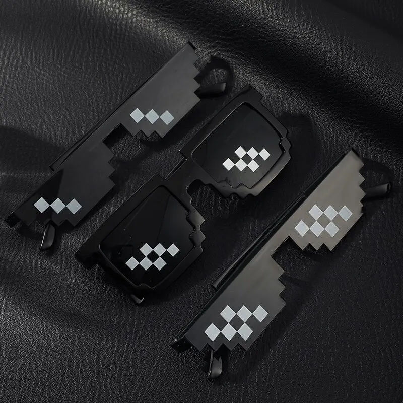 Lunettes en mosaïque pour hommes et femmes, 3 pièces, jouet miroir décoratif, lunettes de soleil Cool