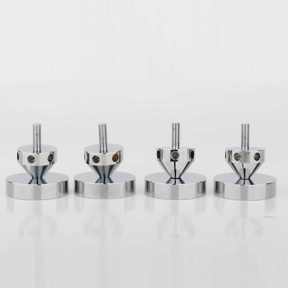 SP0045แอมป์ลำโพงวิทยุไฮไฟฐานโคนเท้าดูดซับแรงกระแทกสำหรับแยกตะปูแผ่นสแตนเลสสตีล