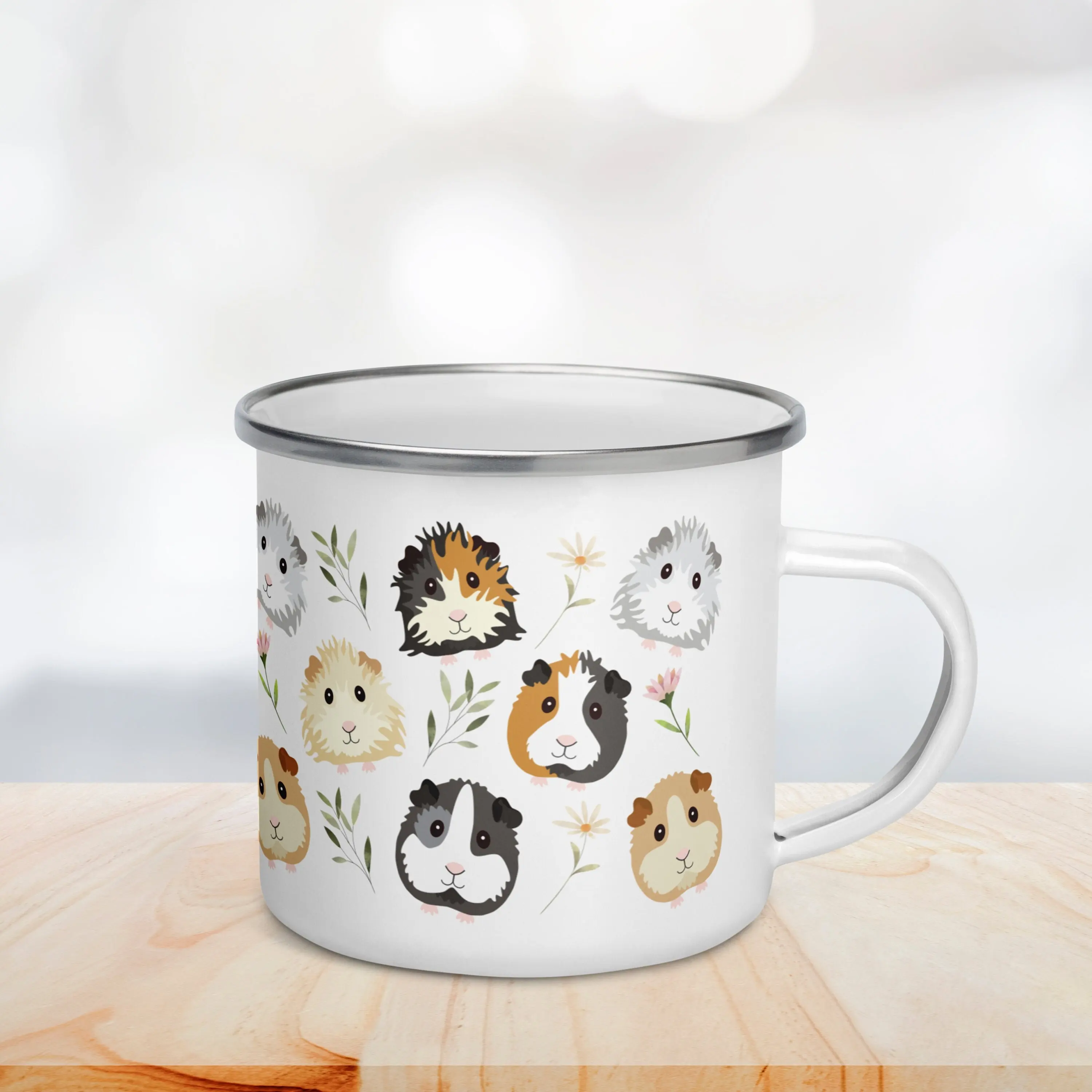 Enamel Guinea Pig Cup Guinea Pig Owner Gift enamel Mug Kids Birthday Gift Mug