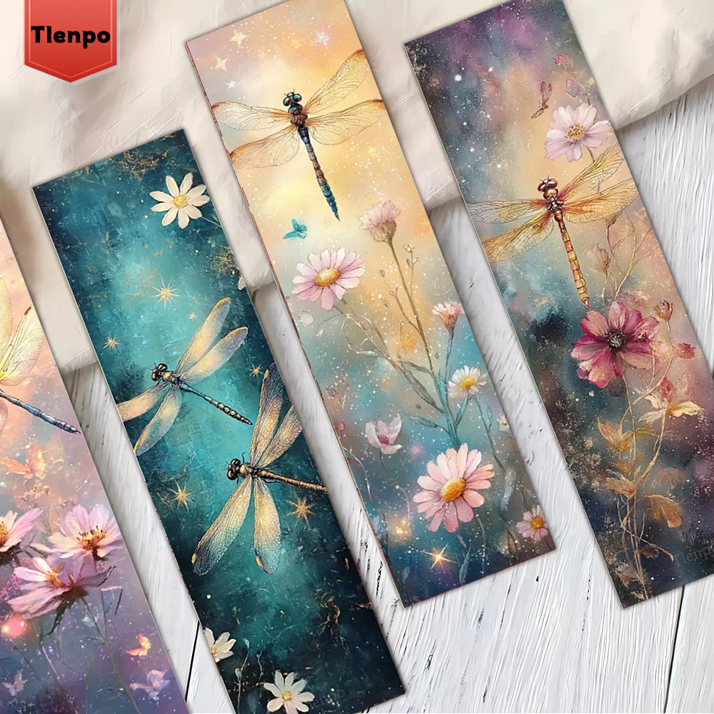 Picture 5: 32pcs, Starlight Dragonfly themed Bookmark, a loving gift for bookworms, friends, and teachers, DIY decorative page marker