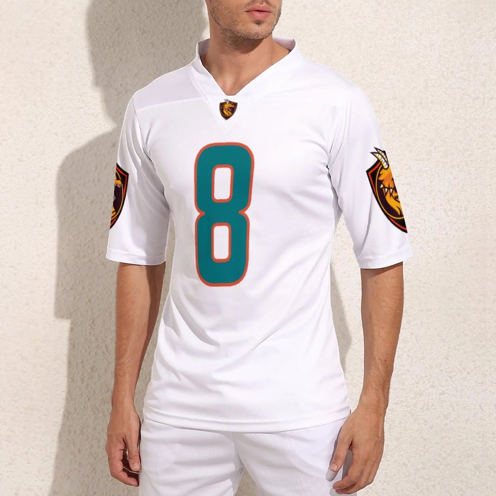 Your Design Miami No 8 Football Jerseys Mans Fashion Rugby Jersey Sporting Team Customize Football Shirt