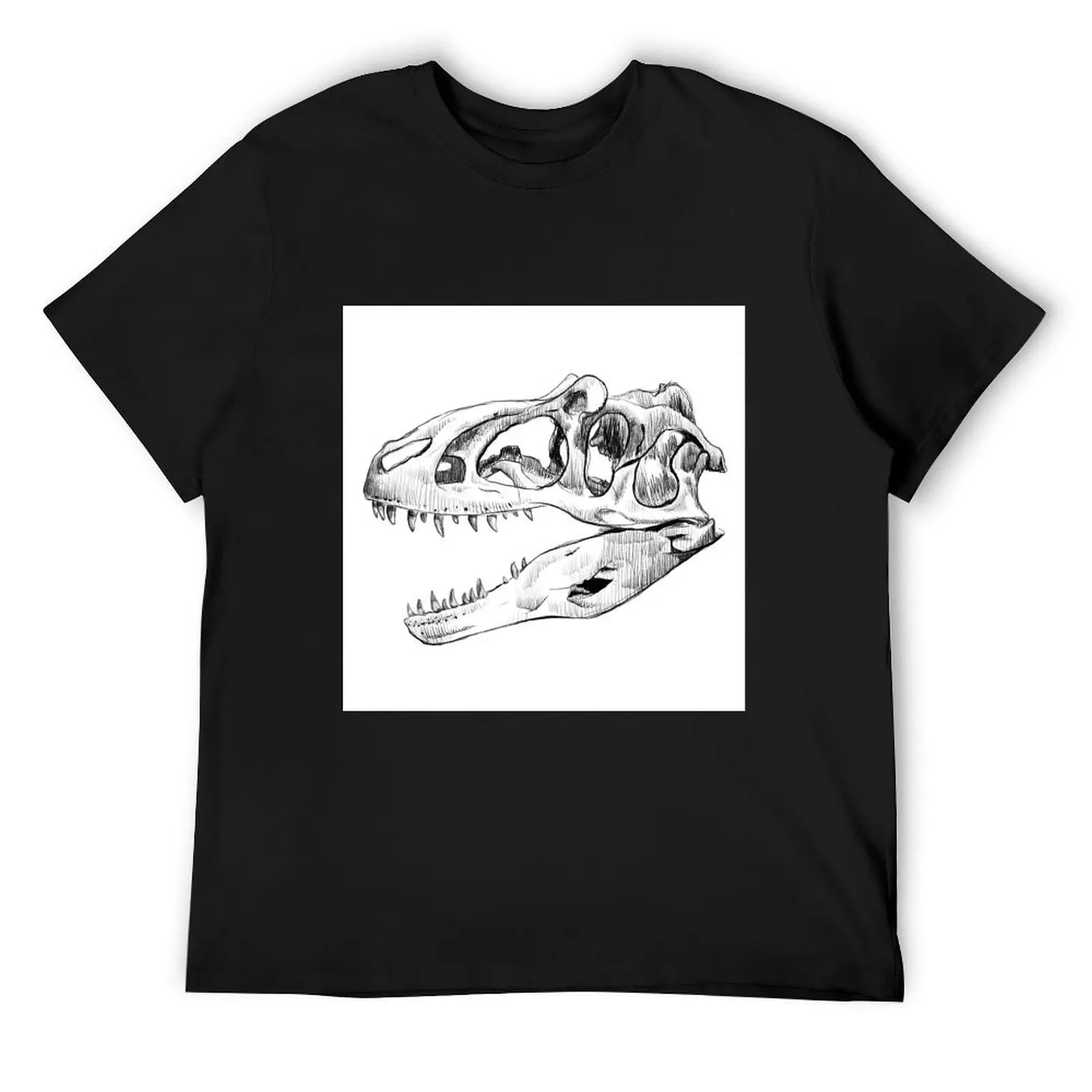 Allosaurus skull T-Shirt man t shirt customs design your own tops mens t shirts pack