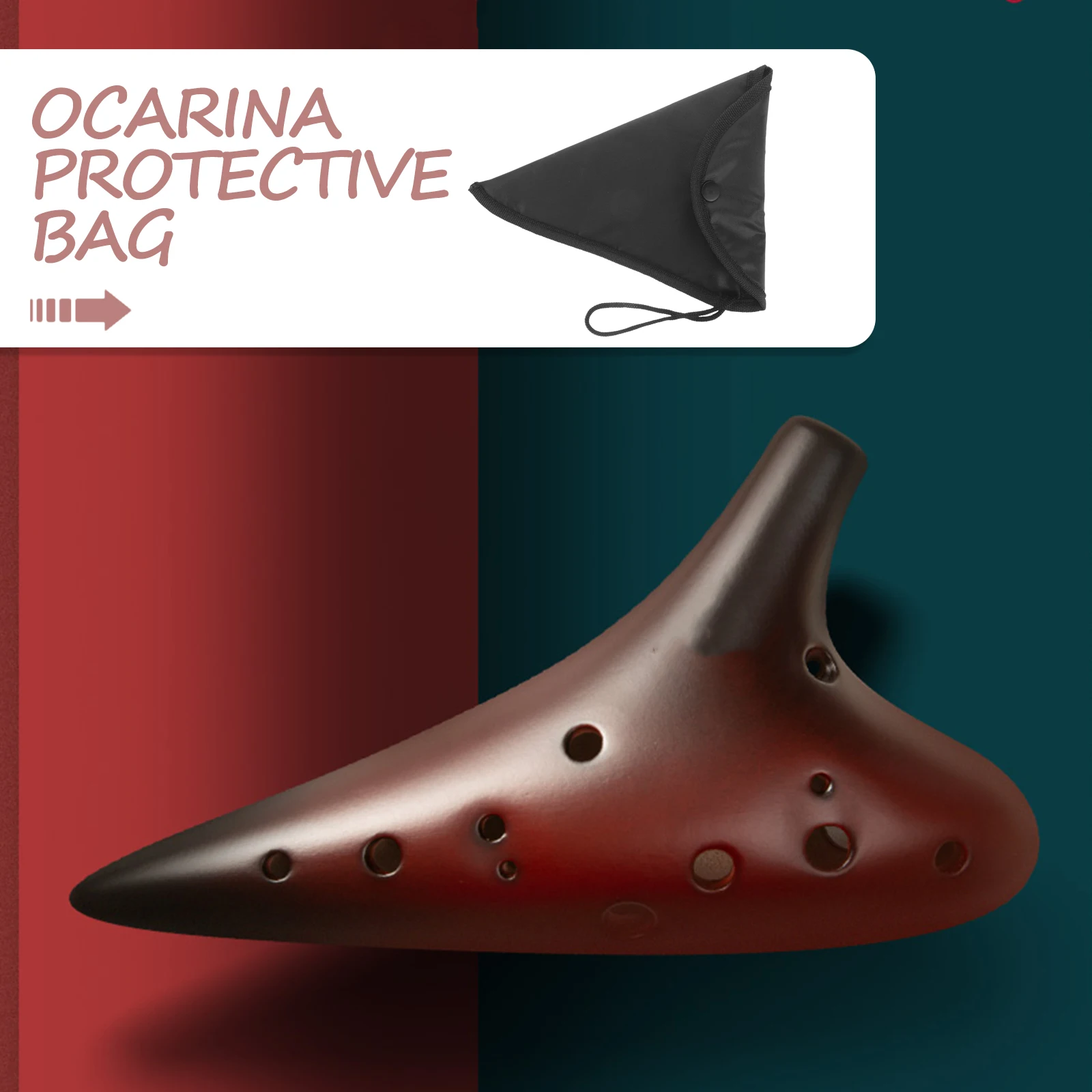 

3Pcs 12 Holes Ocarina Triangle Storage Bags Portable Small Travel Bag Fabric Protector Music Instrument Case Ocarina Protector