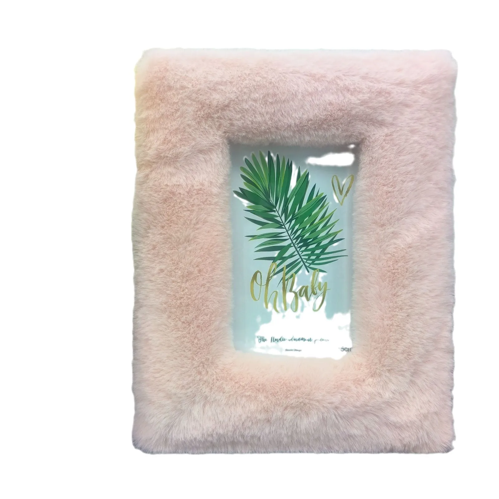 Romantic Pink Plush Picture Frame 6 