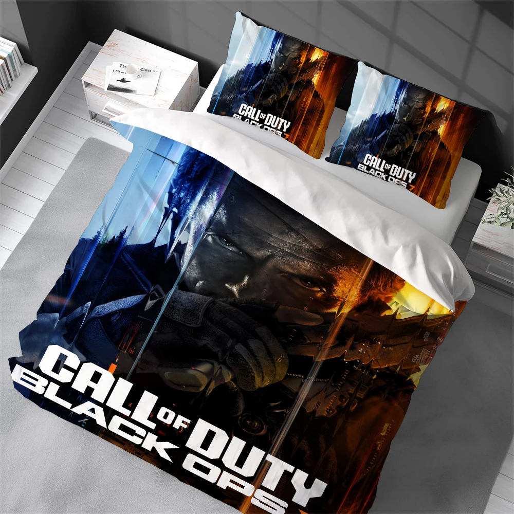 

Классический игровой комплект постельного белья C-Call of D-Duty: новый комплект пододеяльников в домашнем стиле, мягкий хлопковый комплект из 3 предметов для кровати, подарок для студенческого общежития