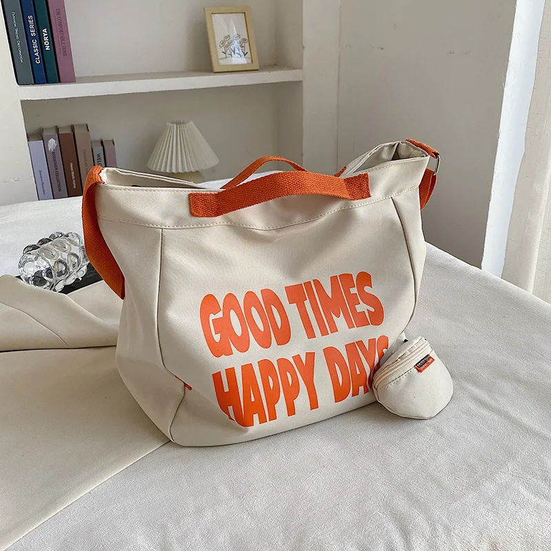 Nylon Crossbody Bags for Girls School Bags Waterproof Canvas Women Handbags Shoulder Bags Large Capacity Messenger Bag Satchels