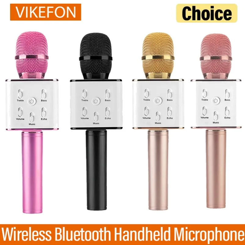 

Wireless Bluetooth Handheld Microphone Colorful Light Singing Karaoke KTV for Music Lover Eliminate Music Original Sound Speak