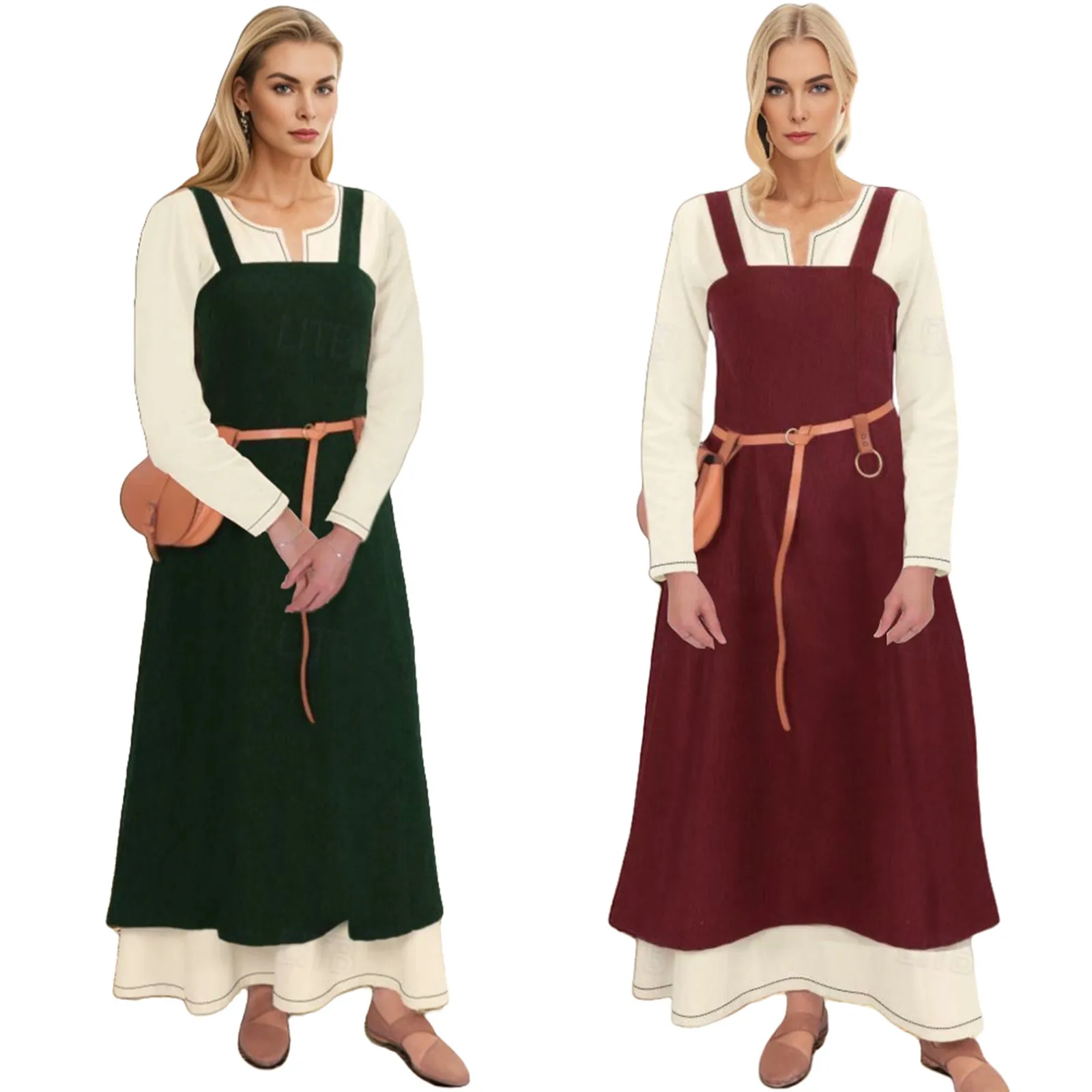 

Женский средневековый фартук викингов, платье-туника со шнуровкой на спине, платье-туника Faire Renaissance Fair Party, карнавальный костюм на Хэллоуин