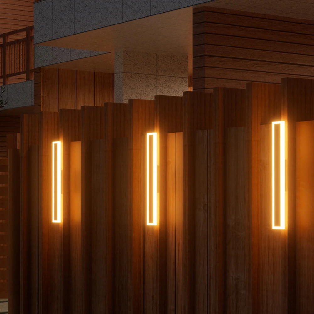 ultra-thin 4cm Outdoor waterproof strip wall lamp 50cm background exterior Wall Sconce Minimalist Lighting Decors For Balcony