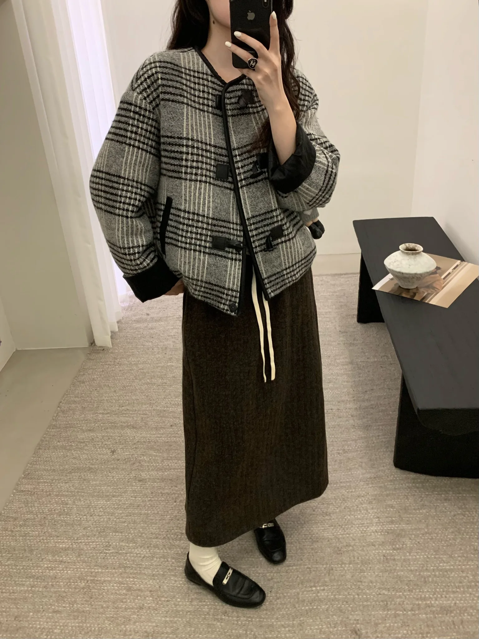 

Юбка женская с эластичным поясом на шнурке, прямого кроя, повседневная, для офиса, стройнящая, осенне-зимняя, универсальная, с высокой талией, А-силуэт