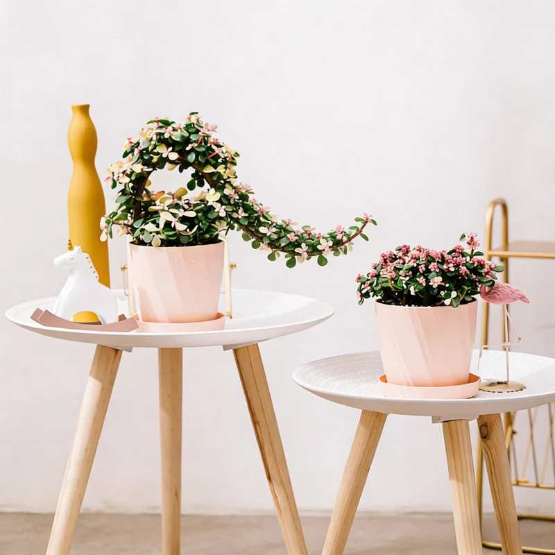 Thickened Shatterproof Plastic Resin Flower Pot Nordic Style Desktop Green Radish Succulent Special Small Mini Potted Plant Cont view 6