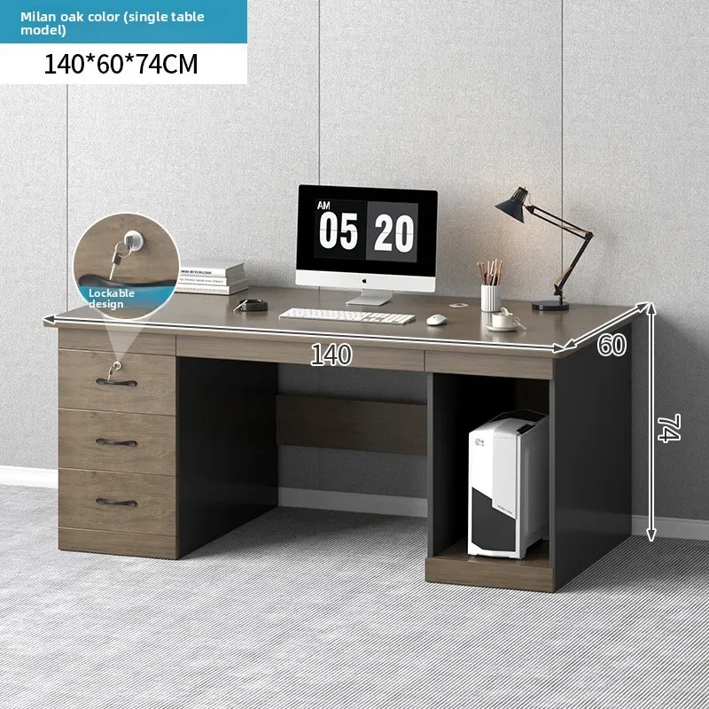 Multi-functional Modern Home Student Bedroom Study Computer Desk Office Drawer Locked Desk