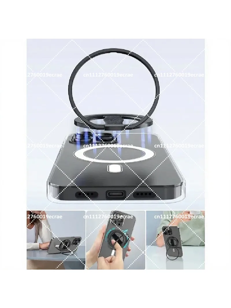 3rd Gen MagSafe Compatible Phone Holder, Removable Magnetic Ring Kickstand for iPhone 16 15 14 13