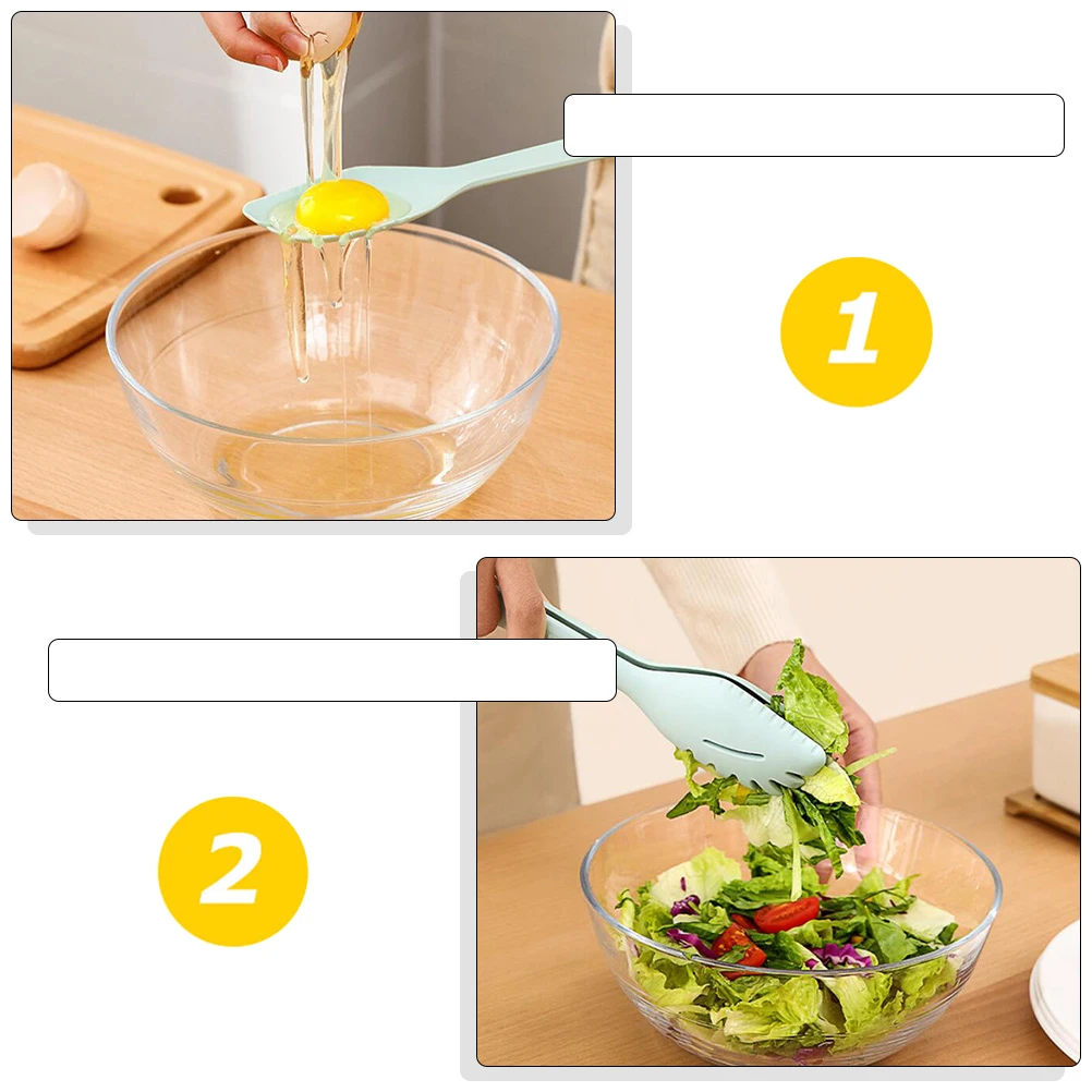 

3pcs Multifunctional Kitchen Clip Food Grade Nylon Silicone Heat Resistant Tongs Removable Spatula Separator Dough for Home