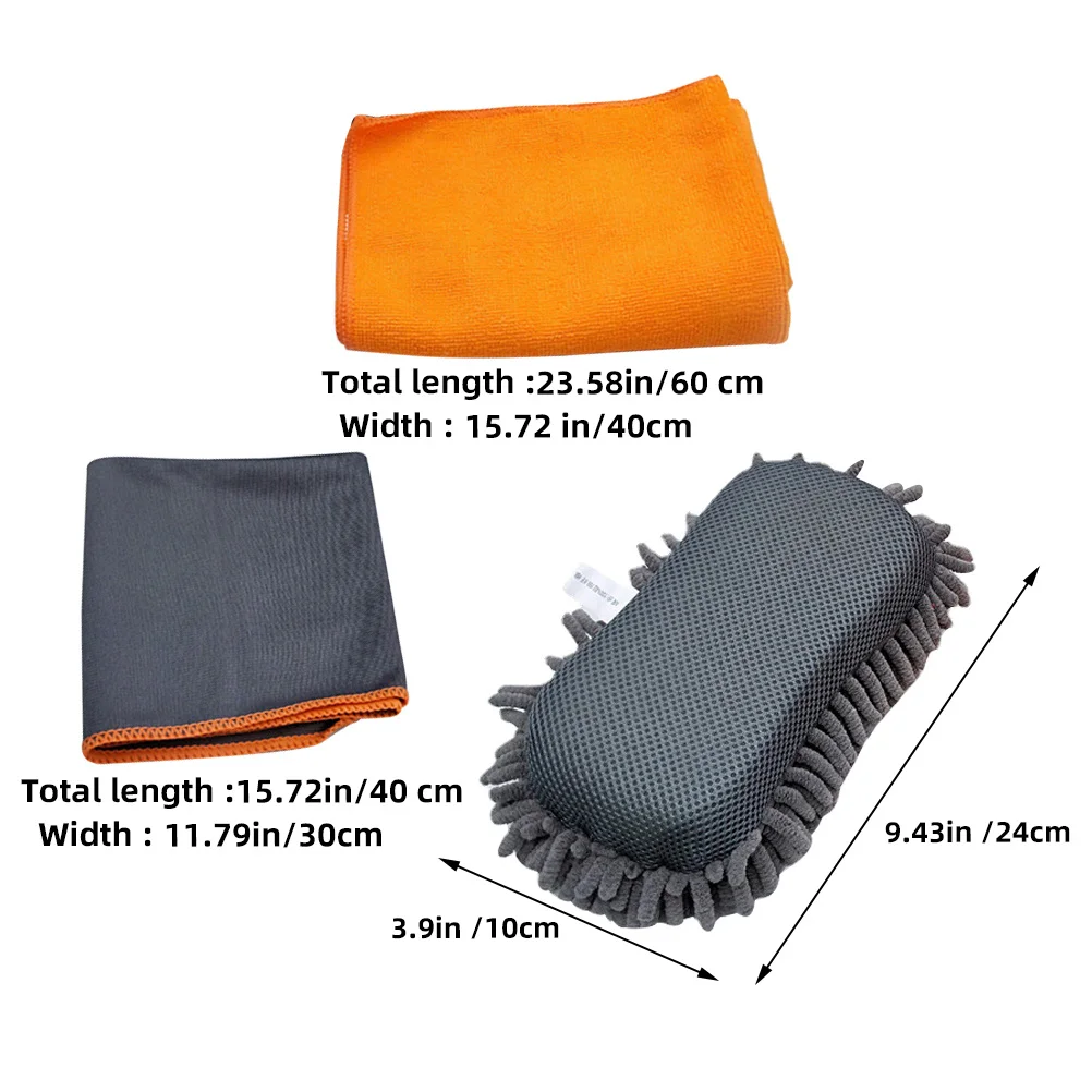 1 مجموعة مجموعة أدوات غسيل السيارات الإسفنج منشفة تنظيف الملابس للسيارات بالتفصيل صيانة متعددة الوظائف اكسسوارات غسل #6