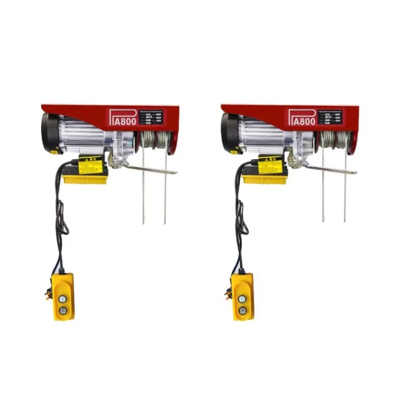 Remote control double drum micro electric hoist 220v automatic lifting platform small motor