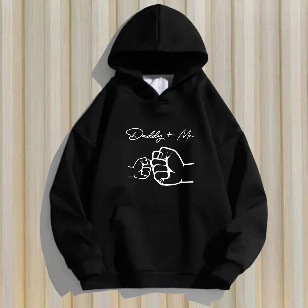 Stylish men's sweatshirt with pocket hoodie pullover, simple street style long sleeve blazer.  Outdoor jogging clothes daddy+me