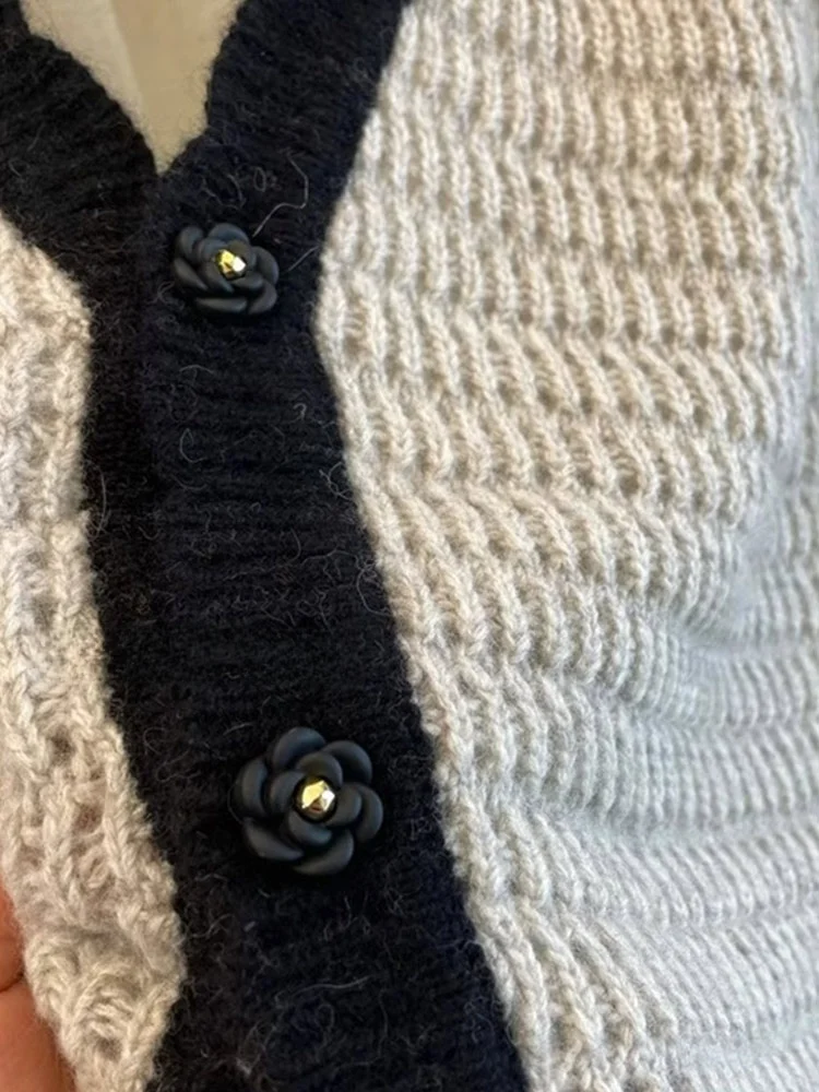 

Faionable V-Ne Wool Knitted Open Cardigan Svel Vest Top Layering Design Women's Commute Sle Pure E-commerce Ss