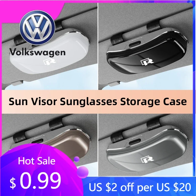 

Держатель для очков/солнцезащитных очков для VW Volkswagen Jetta MK5 Golf, RLine, R Golf, Phaeton, ID3, Tiguan, T-ROC, Sun Vis