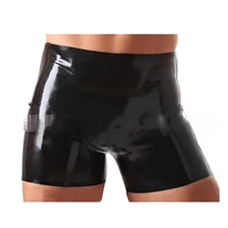 Latex Shorts natural seamless Pants sexy boxers Tight panties exotic underpants  Trousers